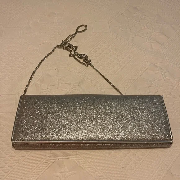 Sold…Aldo beautiful silver clutch or crossbody purse - Picture 12 of 16